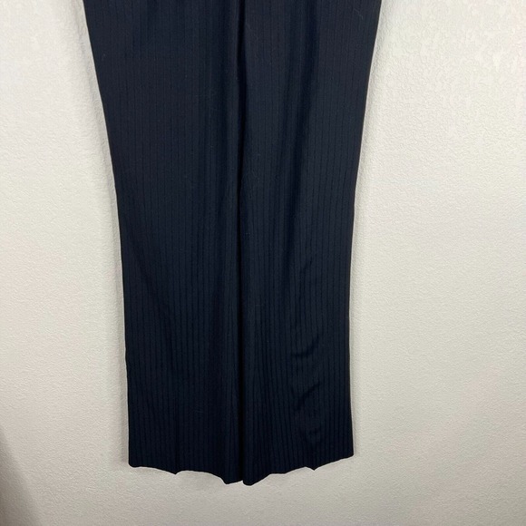 Rebecca Taylor Womens Dress Pants Size 6 Black Stripe Lace Detail Bootcut Career - Picture 4 of 13